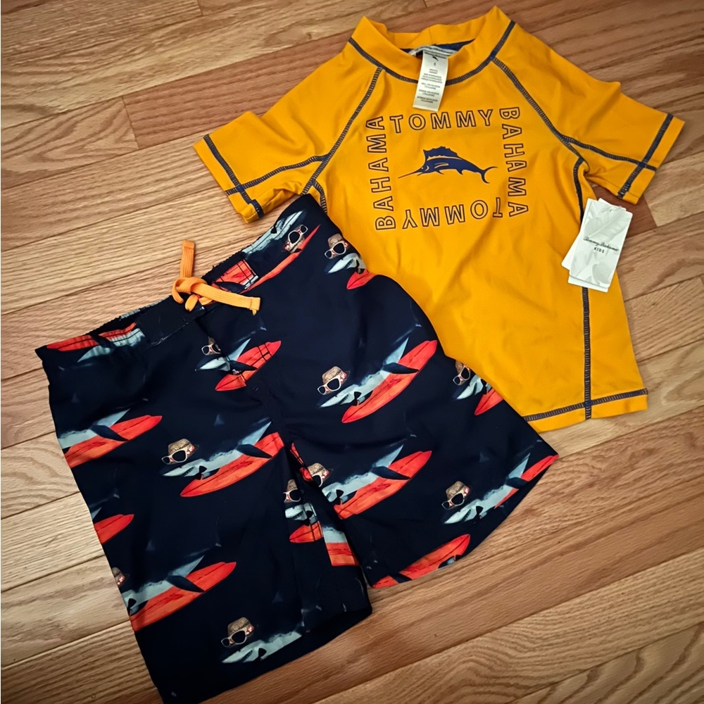 Tommy Bahama swimming set Boys size 4